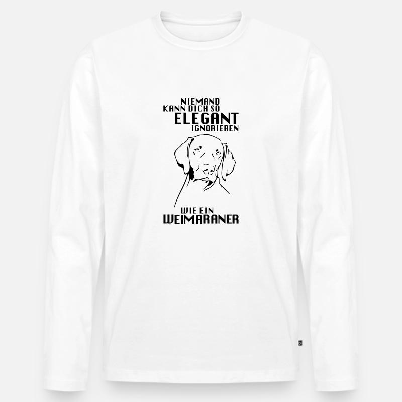 IGNORIEREN - Männer Premium Bio Langarmshirt - Weiß