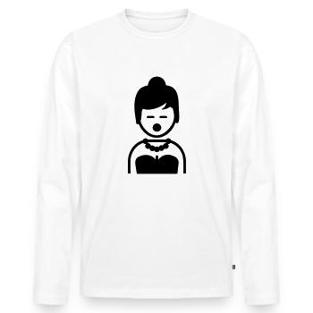 Singer - Men's Premium Organic Long Sleeve Shirt - white - Front - Nico (187cm)