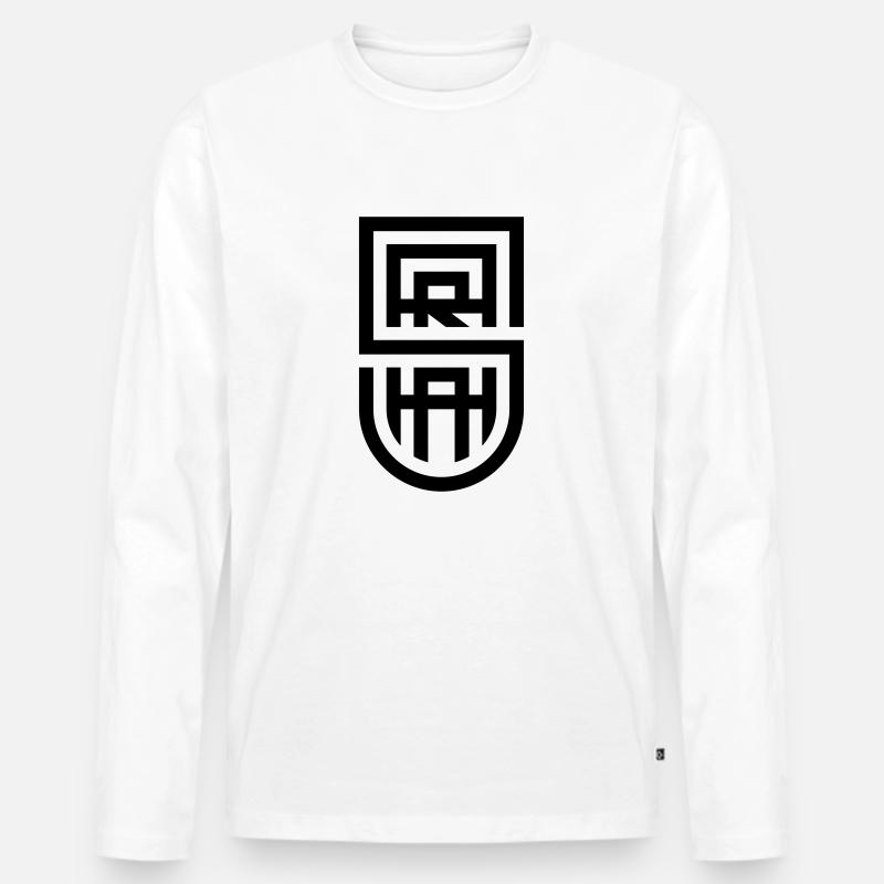 SARAH FULL - Männer Premium Bio Langarmshirt - Weiß