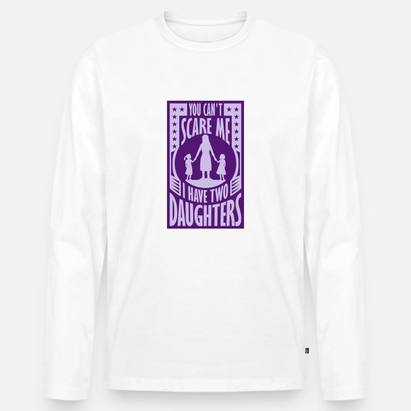 I have two daughters - Männer Premium Bio Langarmshirt - Weiß