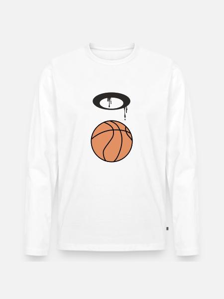 Basketball 5 0 Artboard 1 - Men's Premium Organic Long Sleeve Shirt - white