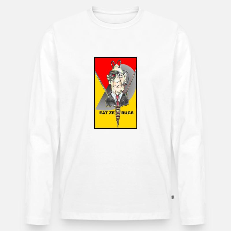 eat ze bugs - Männer Premium Bio Langarmshirt - Weiß