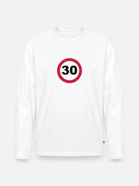 30th birthday - Men's Premium Organic Long Sleeve Shirt - white