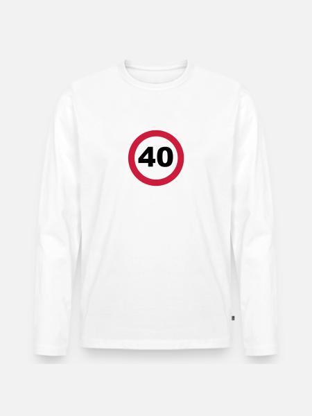 40th birthday - Men's Premium Organic Long Sleeve Shirt - white