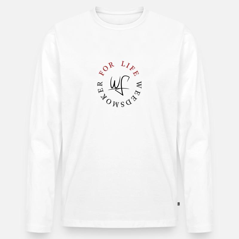 Weedsmoker For-Life - Männer Premium Bio Langarmshirt - Weiß