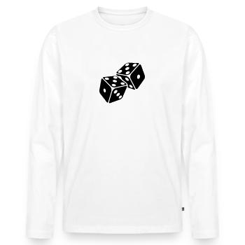 Dice 5er Pash - Five-piece - Men's Premium Organic Long Sleeve Shirt - white - Front - Nico (187cm)