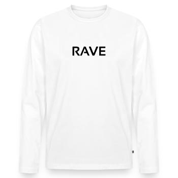 Rave - Männer Premium Bio Langarmshirt - Weiß - Vorne - Nico (187cm)