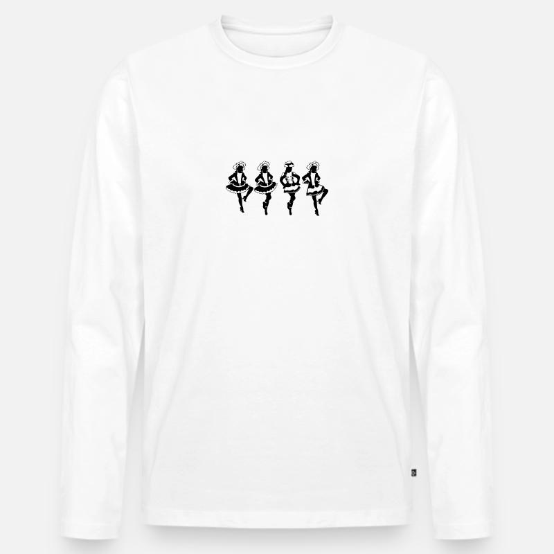 Funkemariechen - Männer Premium Bio Langarmshirt - Weiß