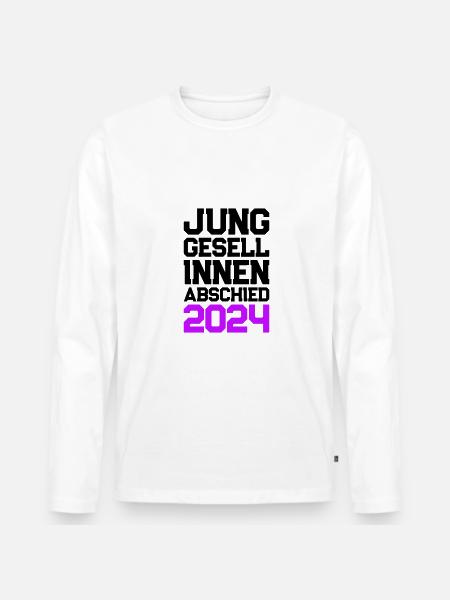 Hen Party 2024 Hen - Men's Premium Organic Long Sleeve Shirt - white