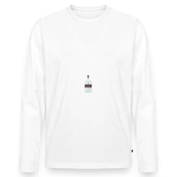 Ce mec veut une vodka - T-shirt manches longues Premium bio Homme - blanc - Devant - Nico (187cm)