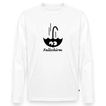 Fallschirm - Männer Premium Bio Langarmshirt - Weiß - Vorne - Nico (187cm)