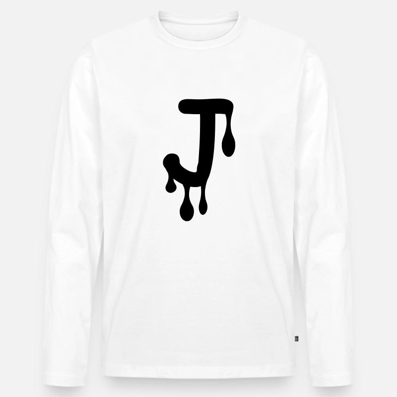 j_comic_graffiti - Männer Premium Bio Langarmshirt - Weiß