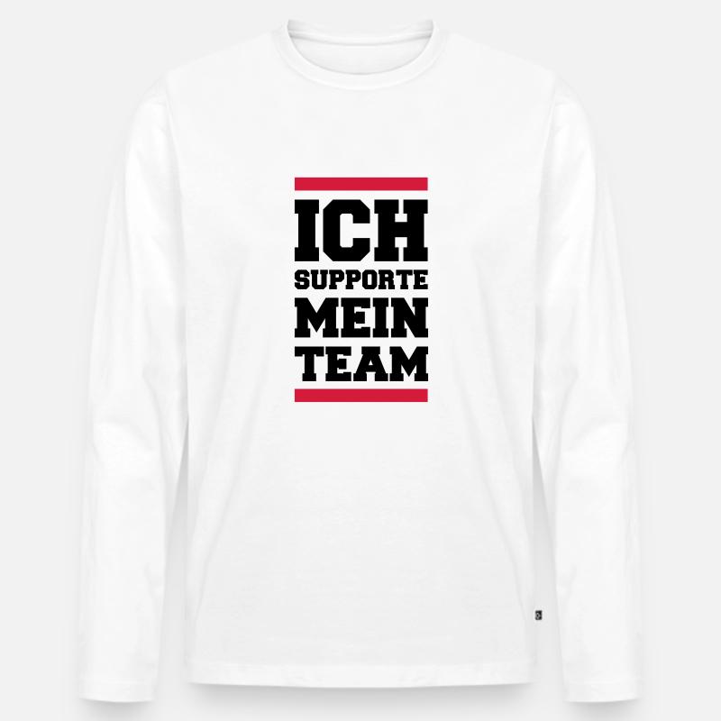 support_team_02 - Männer Premium Bio Langarmshirt - Weiß