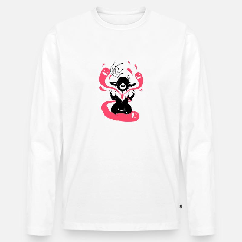 cool - Männer Premium Bio Langarmshirt - Weiß