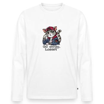 Go away. Loser! - Men's Premium Organic Long Sleeve Shirt - white - Front - Nico (187cm)