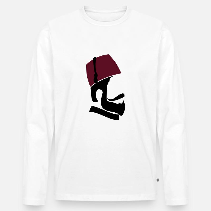 Ottoman Man - Männer Premium Bio Langarmshirt - Weiß