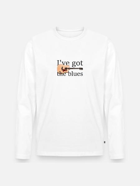 The blues - Men's Premium Organic Long Sleeve Shirt - white