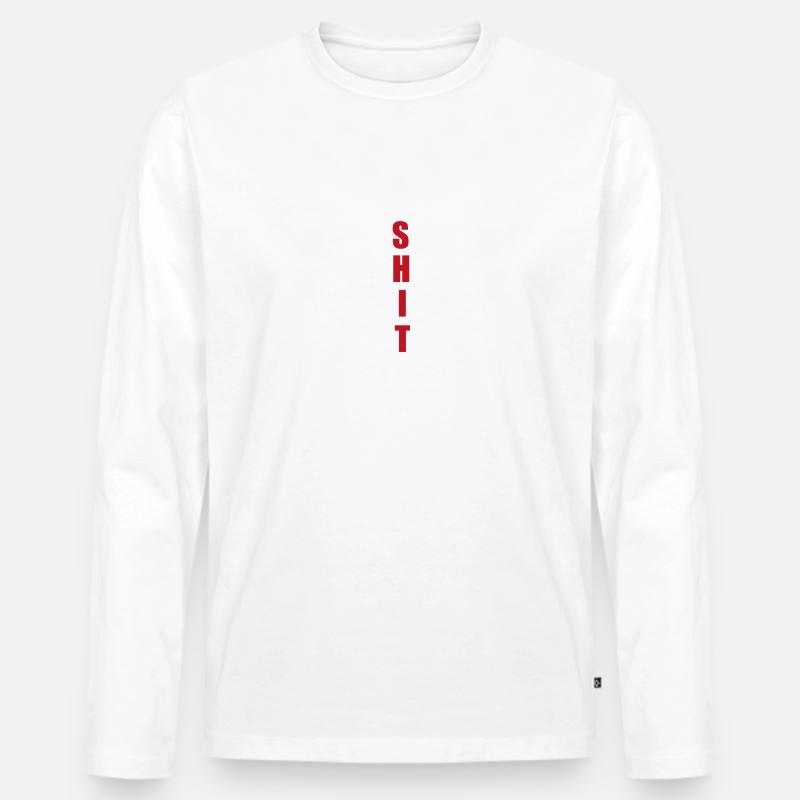 30 - Männer Premium Bio Langarmshirt - Weiß