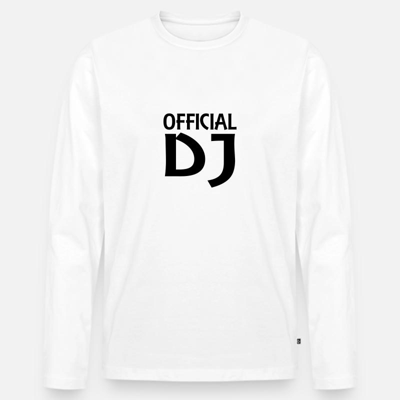Official DJ - Männer Premium Bio Langarmshirt - Weiß