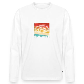 funny ski sayings skisport skiing - Men's Premium Organic Long Sleeve Shirt - white - Front - Nico (187cm)