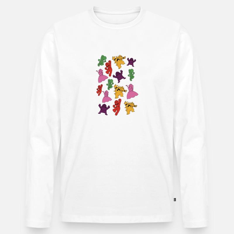 SUPER DOODLE - Männer Premium Bio Langarmshirt - Weiß