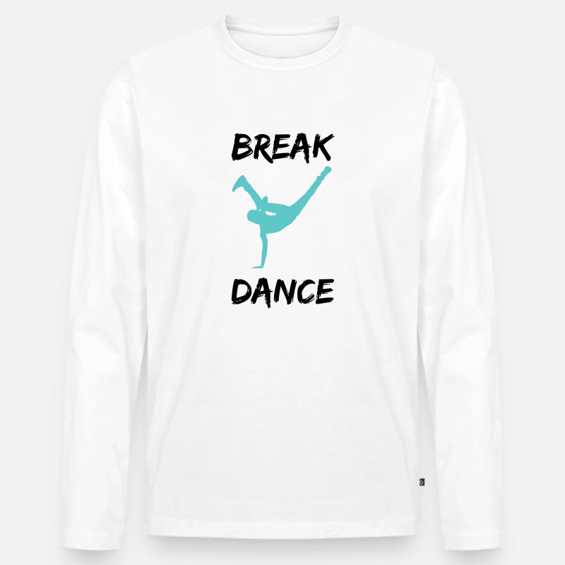 breakdancer bboy - Männer Premium Bio Langarmshirt - Weiß