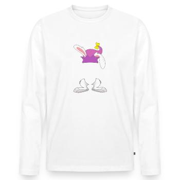 Mommy Easter Happy Easter - Men's Premium Organic Long Sleeve Shirt - white - Front - Nico (187cm)