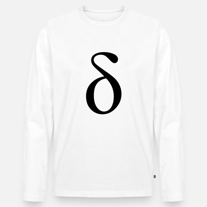 griechischen Buchstaben Delta - Männer Premium Bio Langarmshirt - Weiß