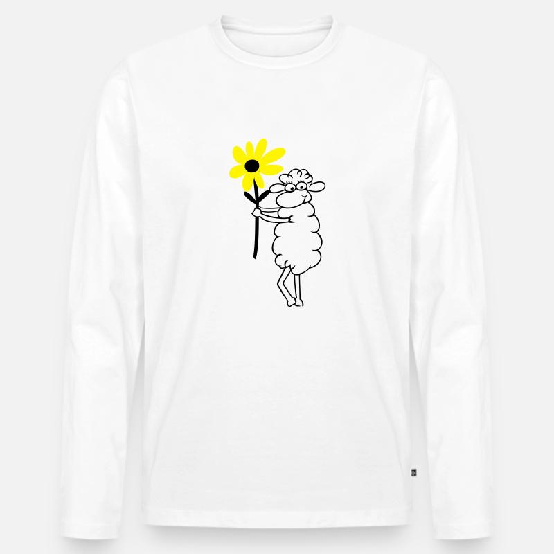 WINTERADE - Männer Premium Bio Langarmshirt - Weiß