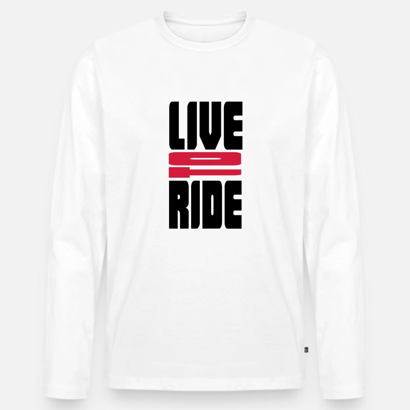 biker - Männer Premium Bio Langarmshirt - Weiß
