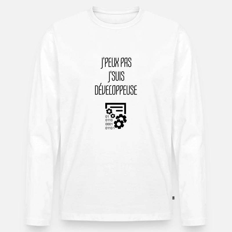 Entwickler / Informatiker / Programmierer / - Männer Premium Bio Langarmshirt - Weiß