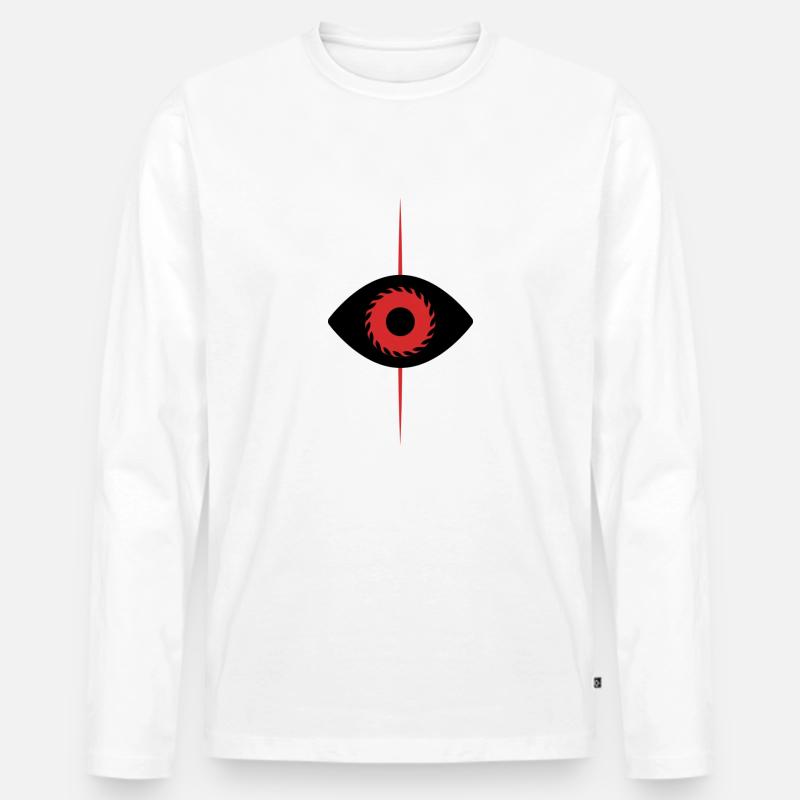 2023 Vorhersage Auge - Männer Premium Bio Langarmshirt - Weiß