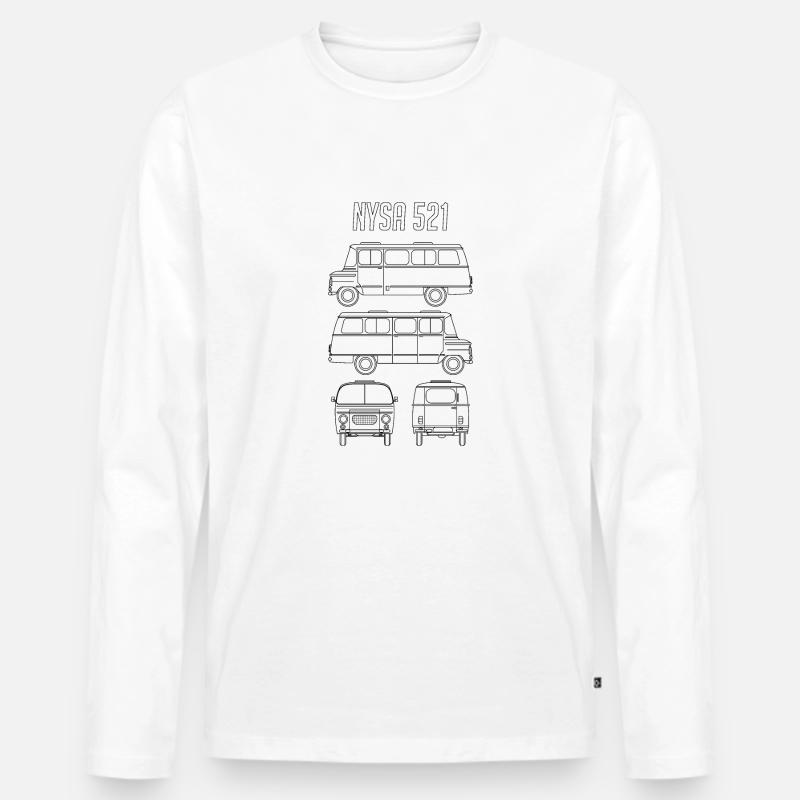 NEISSE 521 - Männer Premium Bio Langarmshirt - Weiß