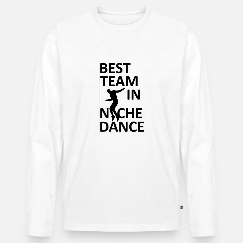 Dancing Dance Music - Männer Premium Bio Langarmshirt - Weiß