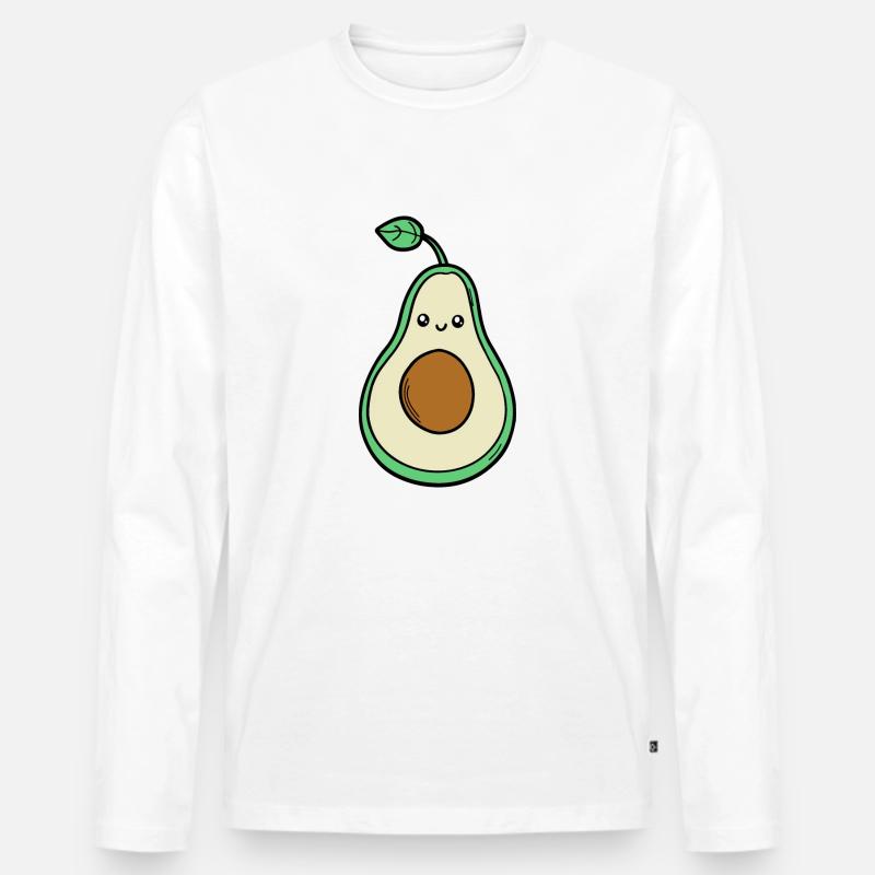 avocado boi - Männer Premium Bio Langarmshirt - Weiß