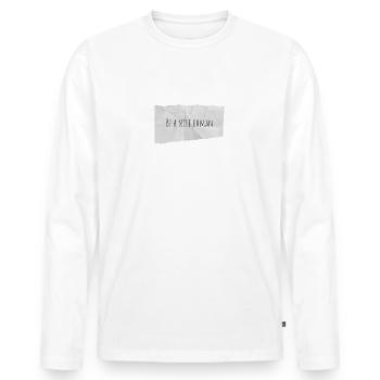 Soyez un humain gentil - T-shirt manches longues Premium bio Homme - blanc - Devant - Nico (187cm)