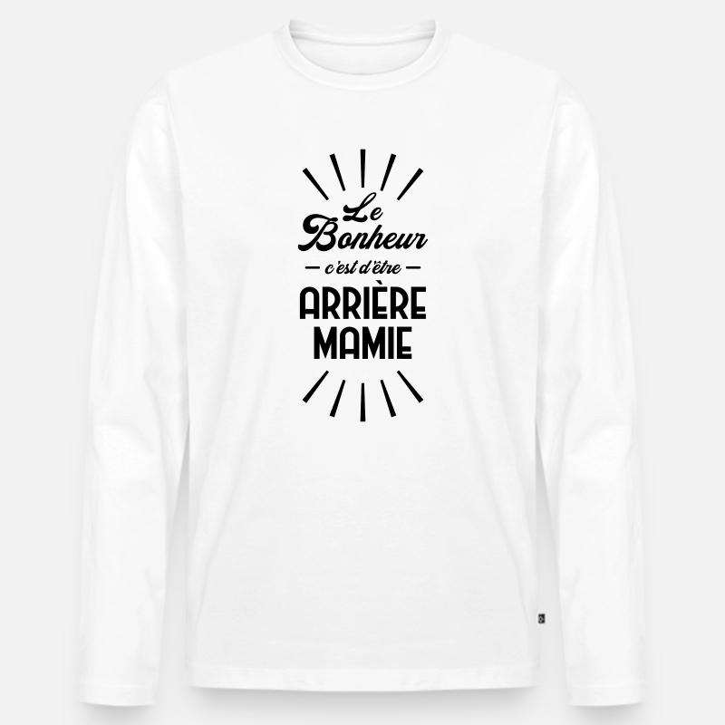 Großmütter / Oma / Mami / Großmutter / Mamy - Männer Premium Bio Langarmshirt - Weiß