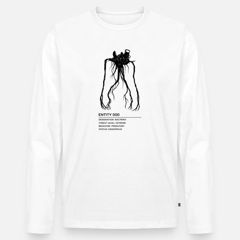 Backrooms Entity 0 black - Männer Premium Bio Langarmshirt - Weiß