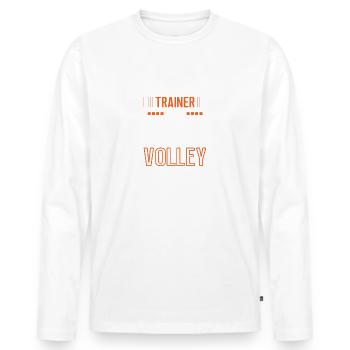 Footvolley Trainer Bester Footvolleytrainer Sport - Männer Premium Bio Langarmshirt - Weiß - Vorne - Nico (187cm)