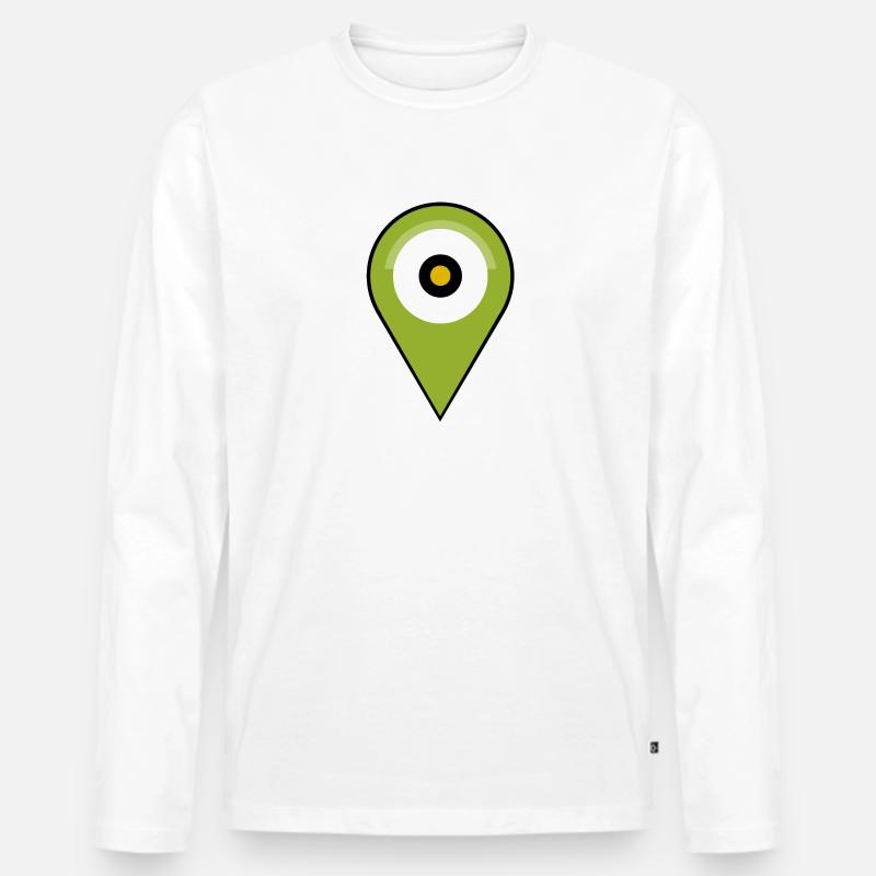 Standpunkt Butten - Männer Premium Bio Langarmshirt - Weiß