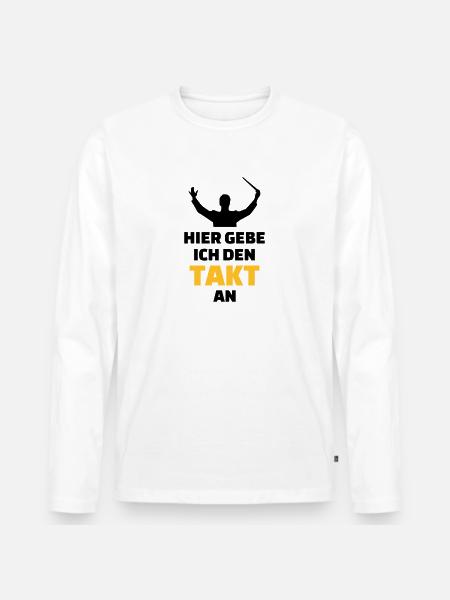 Chor - Männer Premium Bio Langarmshirt - Weiß