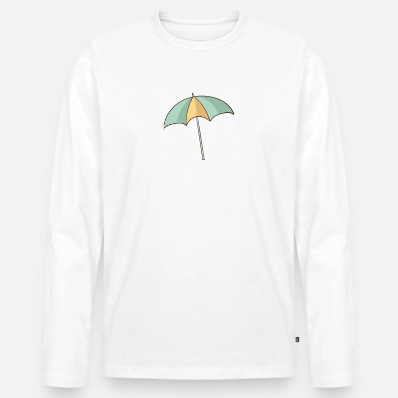Sonnenschirm - Männer Premium Bio Langarmshirt - Weiß