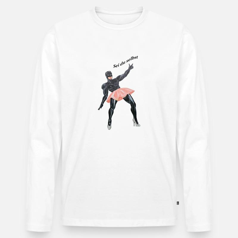 sei du selbst - Männer Premium Bio Langarmshirt - Weiß