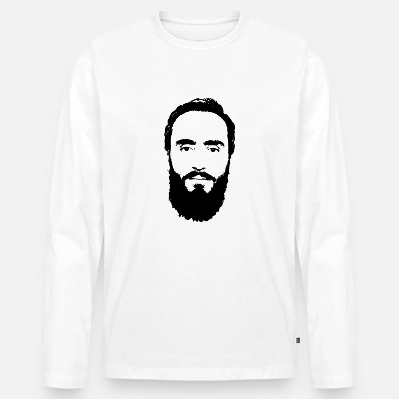 Dudaev Hero Logo - Männer Premium Bio Langarmshirt - Weiß