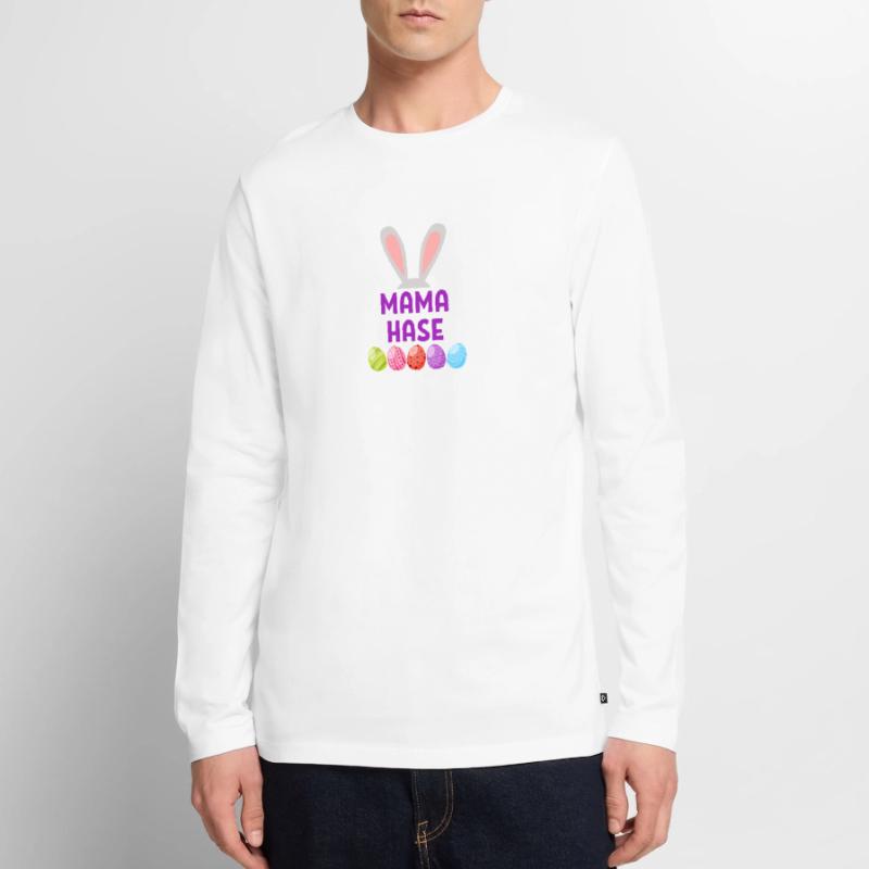 Mama Easter Spring Gift Easter Men's Premium Organic Long Sleeve Shirt
