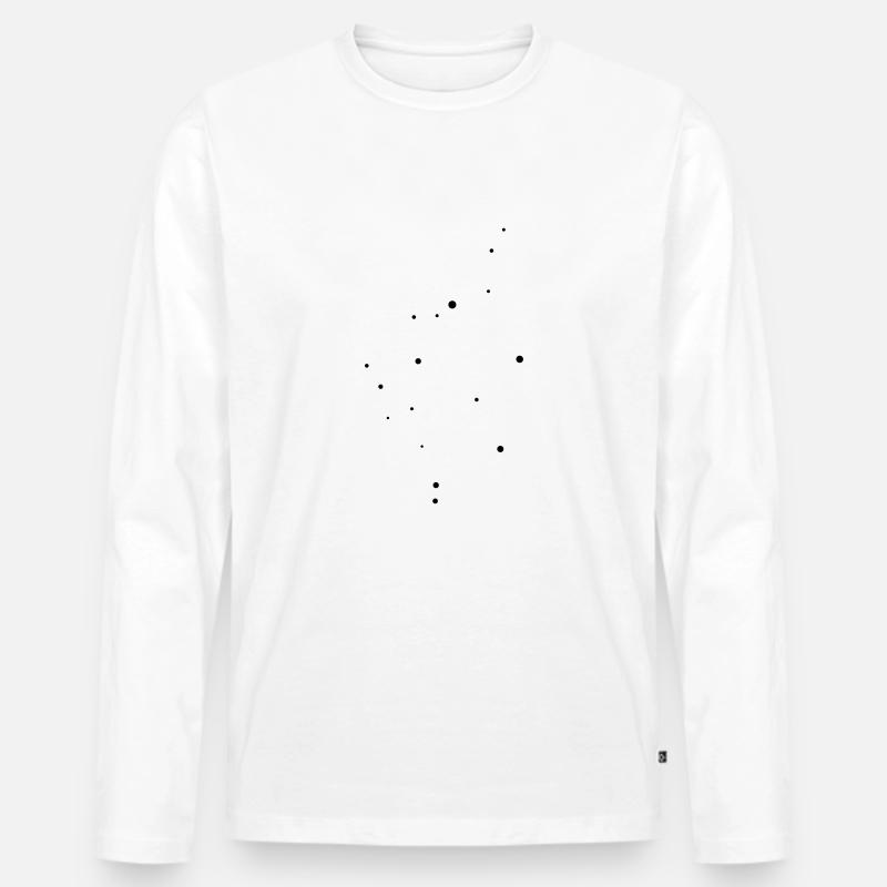 Libra - Männer Premium Bio Langarmshirt - Weiß