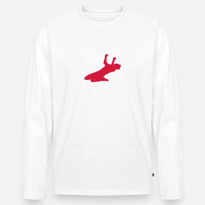 Fußball Tor! - Männer Premium Bio Langarmshirt - Weiß