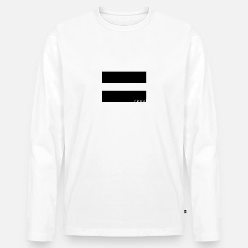 equal | everyone is equal - Männer Premium Bio Langarmshirt - Weiß
