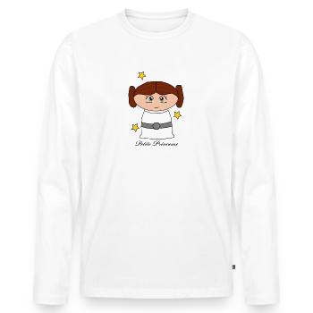 Petite princesse - T-shirt manches longues Premium bio Homme - blanc - Devant - Nico (187cm)