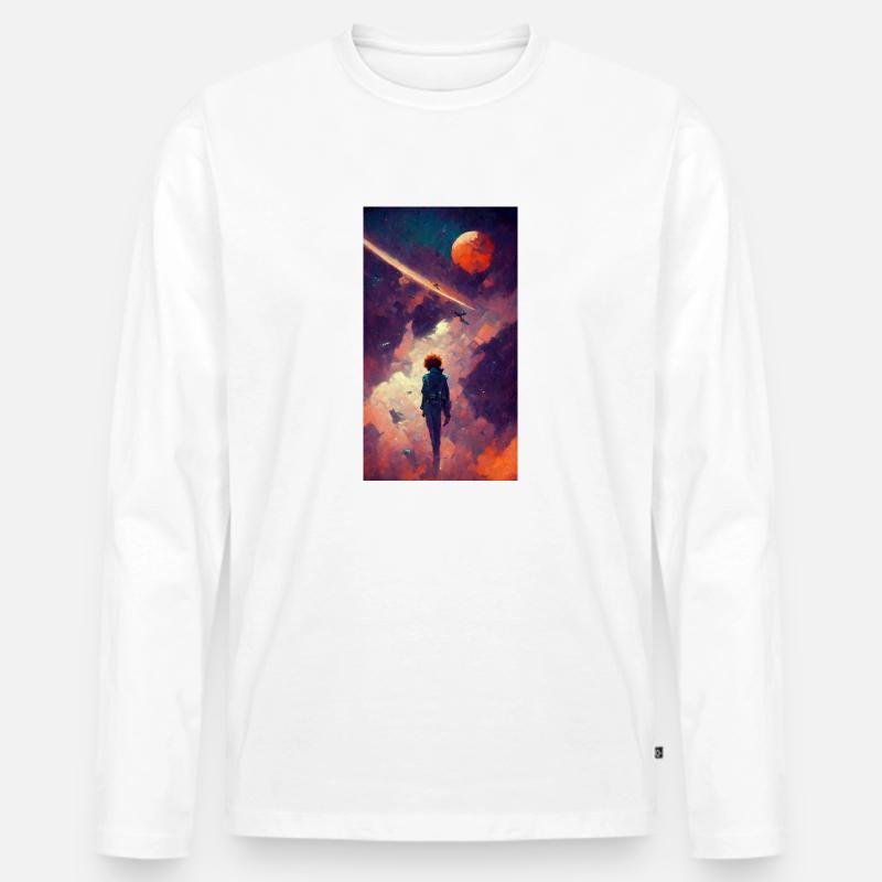Spike Anime Hommage - Männer Premium Bio Langarmshirt - Weiß